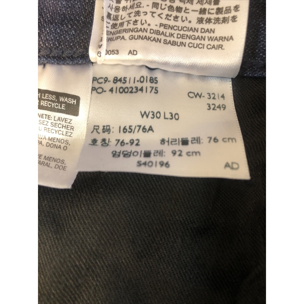 Levis 511 Mens Jeans Size 30x30 Dark Blue Slim Fit Denim Indigo - Picture 13 of 13